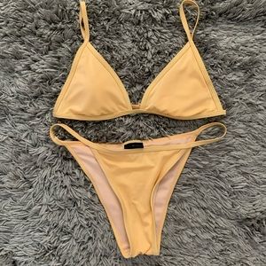 PacSun LA Hearts Yellow Bikini Set